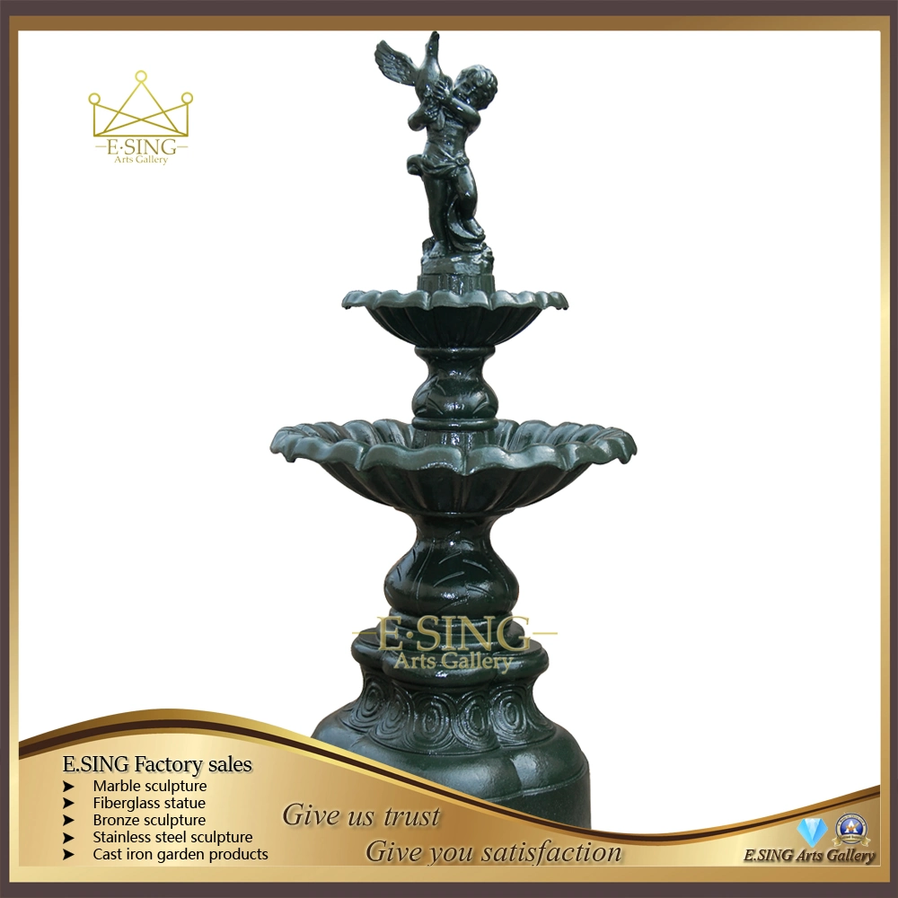 Life Size Outdoor Standing Woman Decorative Cast Iron Water Fountain