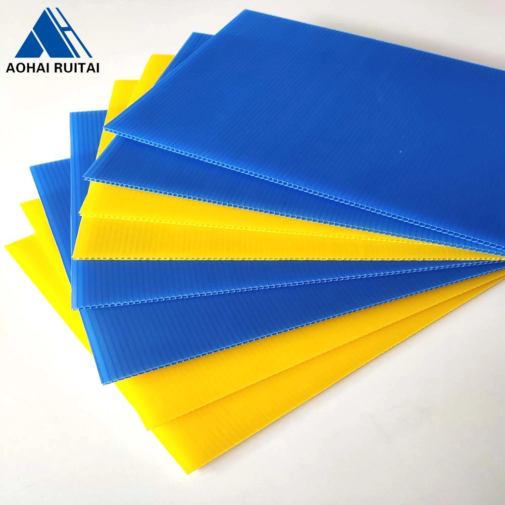 Reusable 4mm Waterproof PP Plastic Corrugated Hollow Coroplast Sheet