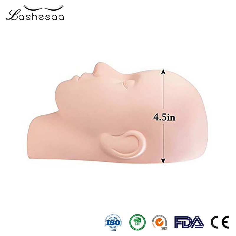 Mengfan China Eyelash Practice Head Supplier Silicone Flat Model Heads Extensions Makeup Tools Practice Lash Rubber Eyelash Extension Training Mannequin Head