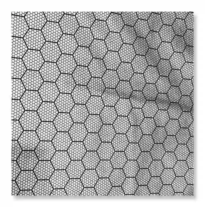 Hot Sell PU Conducting Electricity Heat Storage Printed Honeycomb Plaid 400t 100% Polyester Graphene Bronzing for Lining Fabric