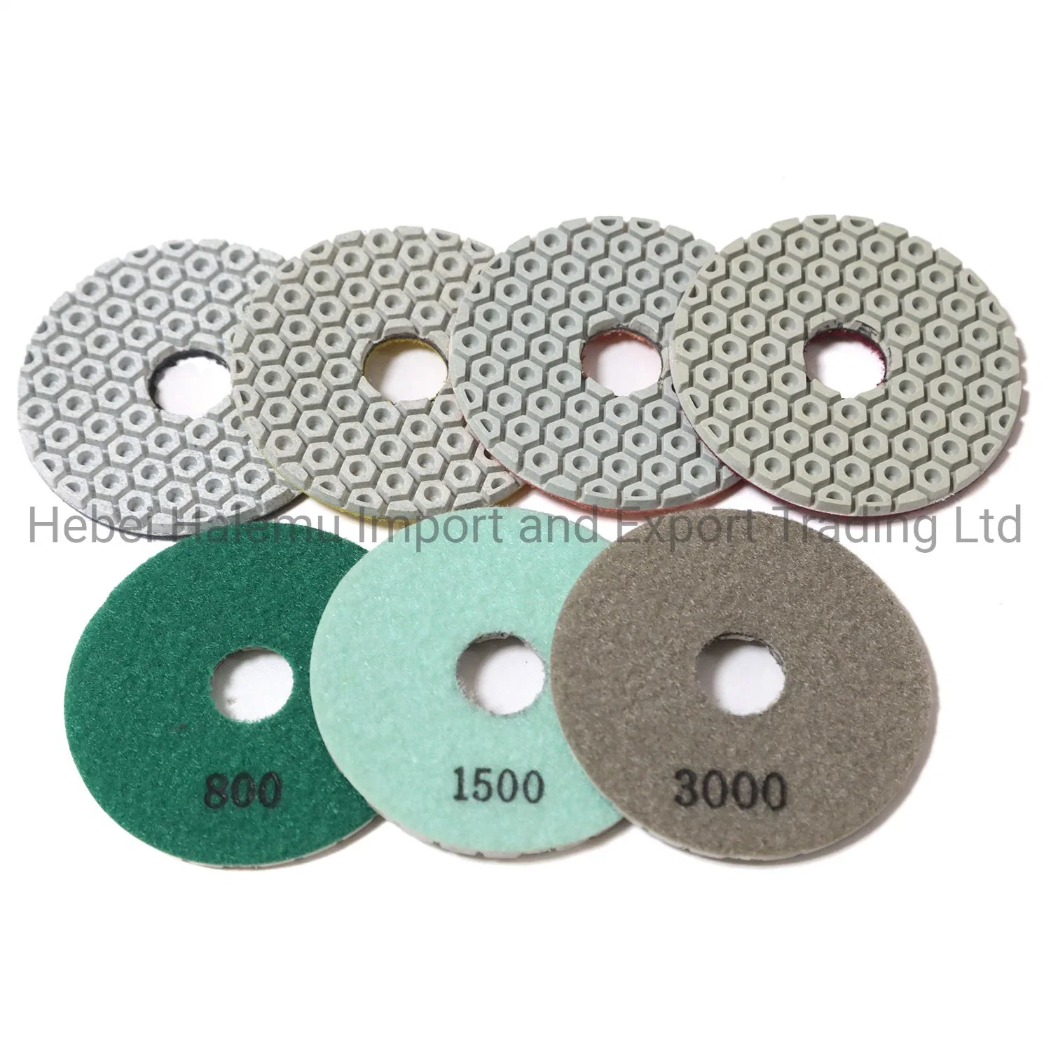 4" Cobre Bonded Diamond Polishing Pad para concreto granito mármol 7 pasos