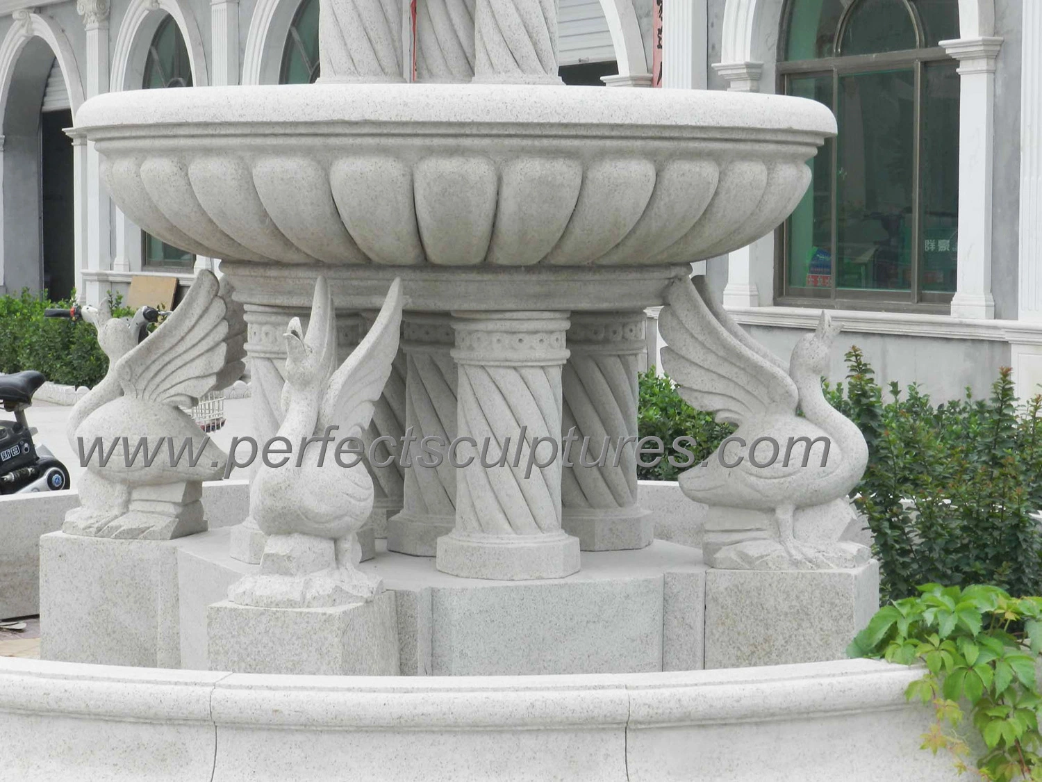 Jardim Piscina de água em mármore de Pedra Fountain com pilar de coluna de escultura (SY-F236)