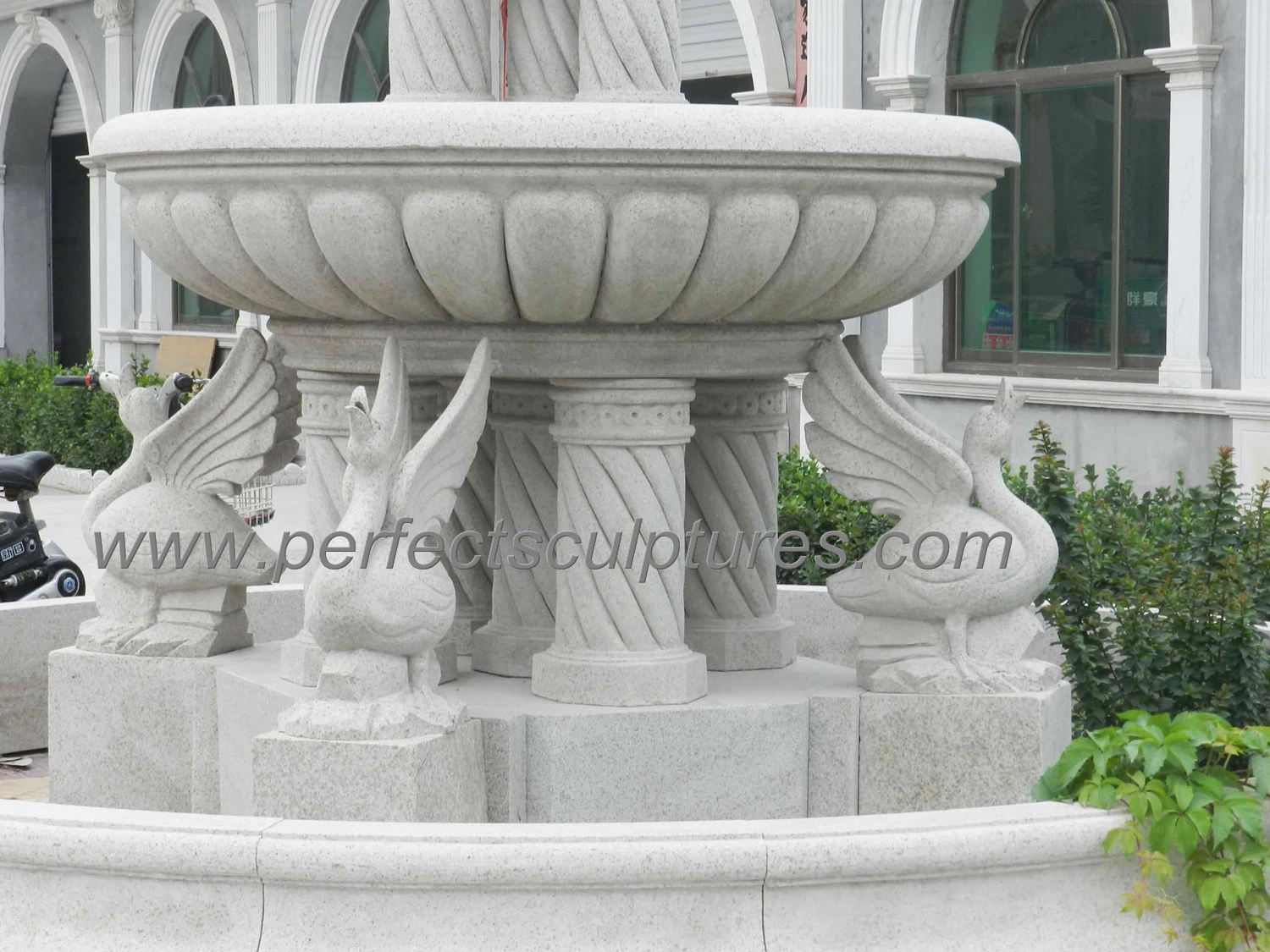 Garden Stone Marble Water Pool Fountain with Carving Column Pillar (SY-F236)