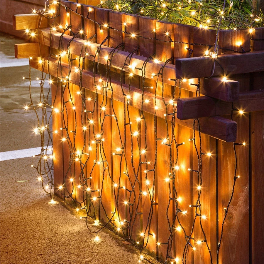 LED Solar Lamp Waterproof Warm White Colorful Fairy String Outdoor Waterproof Garden Christmas Light