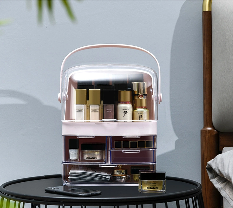 Acrylic Cosmetic Storage Box/Dressing Table/Skin Care Shelving Desktop Dustproof Household Organizer