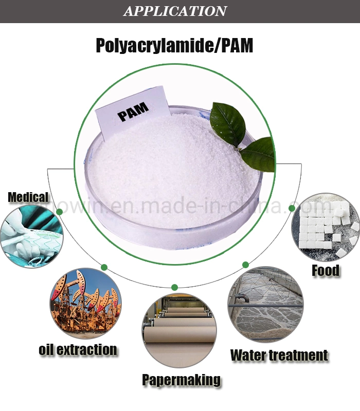 سعر المصنع polacrylamide مسحوق cationic anionic PAM بولي الأكريلاميد للماء العلاج