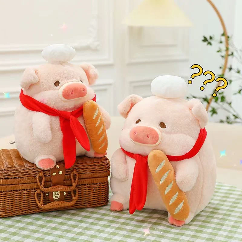 Pig peluche jouets toast Pig pain Pig oreiller de couchage Cadeau pour enfants