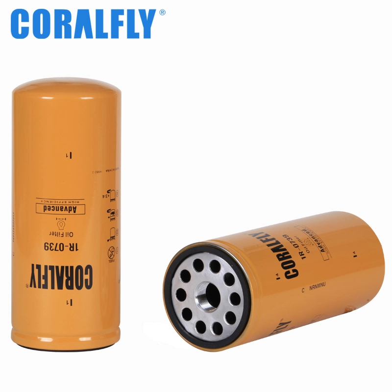 Coralfly Dieselmotoren Ölfilter 1r0726 IP-7716 1p-7360 1r-0740/5A-6717 4J-6064 4J-0816 4m-93349s-9972 4m-9334 9s-9972 5A-6717 7W-5313 für Caterpillar Filter