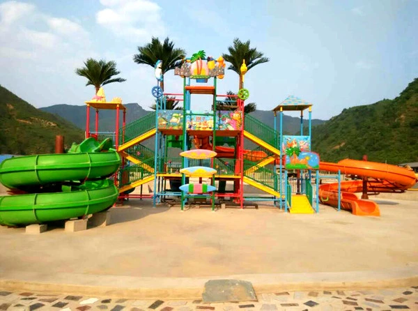 Nuevos Productos de fibra de vidrio de niños juegos de parque de agua para piscina familiar