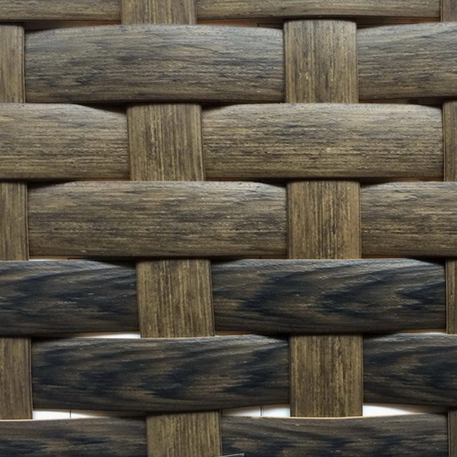 Wide Line Wood Design PE Rattan Materials