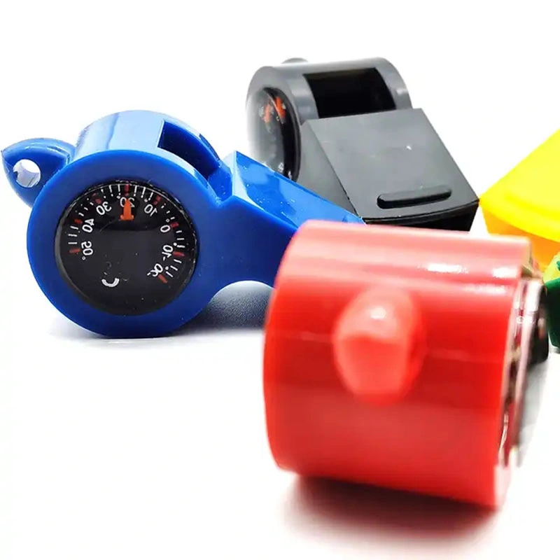 4 in 1 Multifunctional Keychain Compass 20mm Whistle for Outdoor Sports