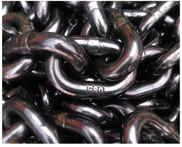 Welded Lifting Chain Black Snow Chain Strong Alloy Steel G80 Chain