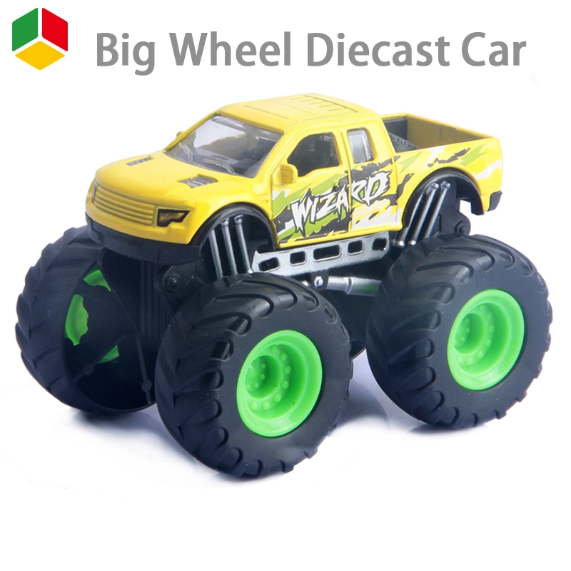 QS Hot Selling Metal Diecast Car Toy 4 Color Assorted Children 1/38 Scale Mini Pull Back Kids Big Wheels Alloy Die Cast Model Vehicle Toys