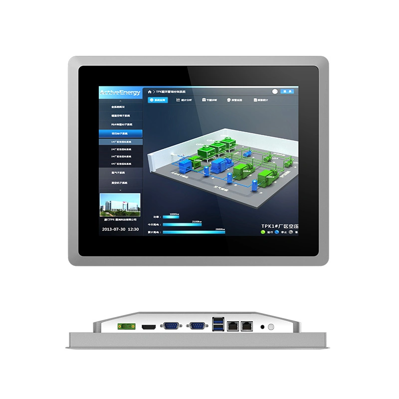 Embedded Panel PC LCD Monitor for Industrial with Vesa Pure Plane Capacitive Resistive Touch Screen