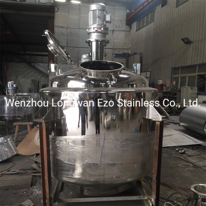 Sanitary Grade Stainless Steel Vacuum Aseptic Dissolving Jacketed Liquid Electrical Heating Homogenizer Mixing Evaporator Tank