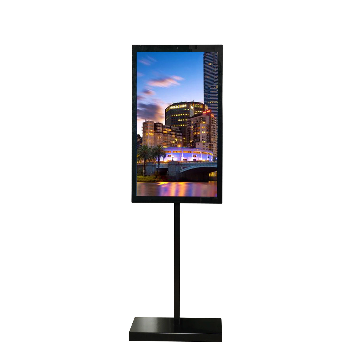 24" Floor Standing Visitor Counting Retail Battery Powered Floor Standing Moveable Display