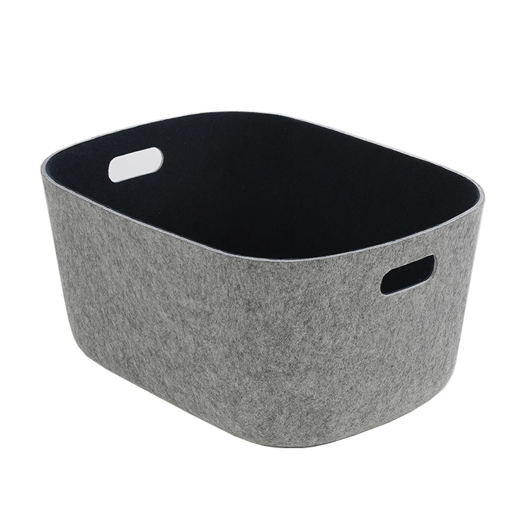 Eco Friendly Portable Heavy Duty Pet Felt Basket Bedside Cute Storage Bin Drawer Organizer