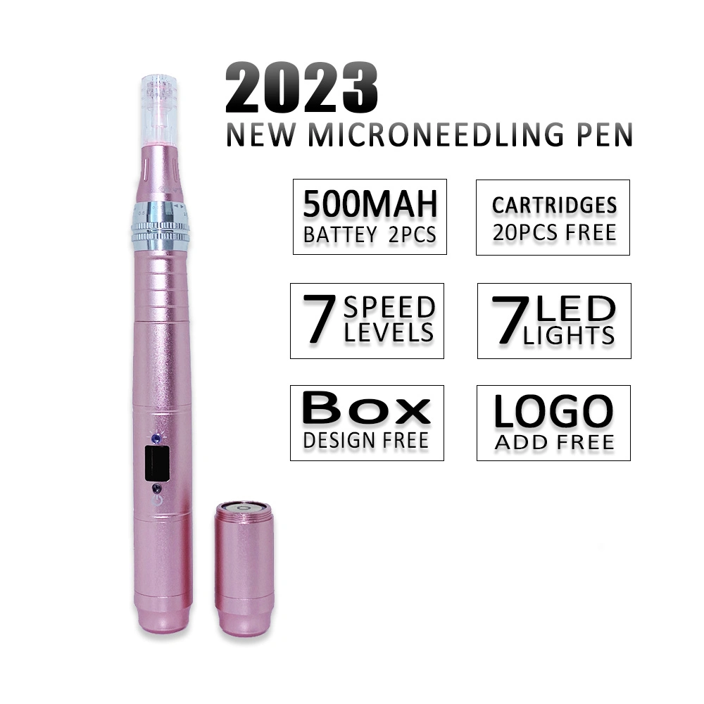 Adjustable Microneedling Derma Stamp Professional Microneedle Derma Pen for Hair, Beard Growth Amazing Skin Pen for Face