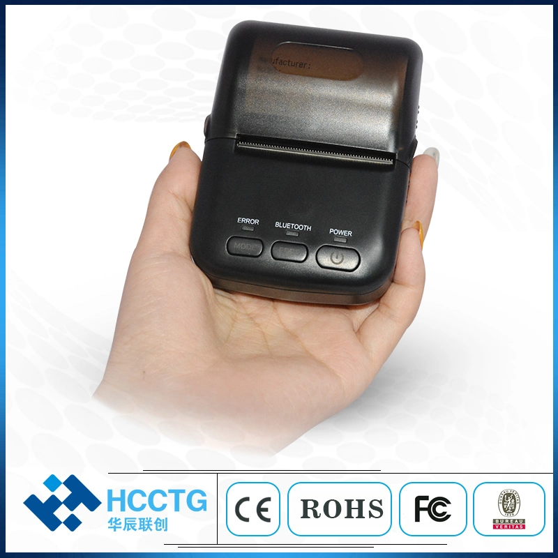 طابعة USB حرارية محمولة مقاس 58 مم بتقنية Bluetooth® مزودة بوحدة داخلية البطارية (HCC-T12)