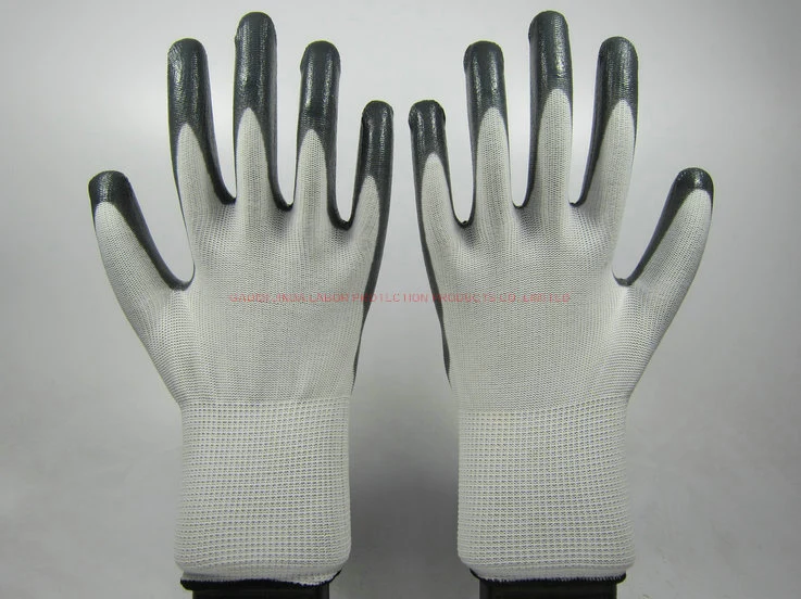 Nitrile Coated Labor Protective Industrial Working Safety Gloves (NS001)