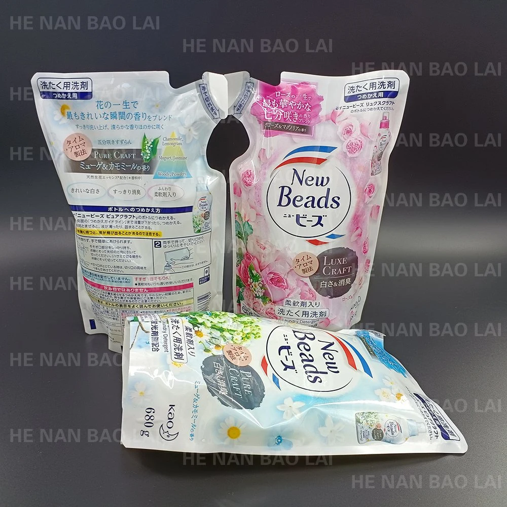 Haute qualité Spout Liquid Soap Bag Custom Plastic Soap Packaging Gravure Printing Hot Seal 1- 10 Couleurs