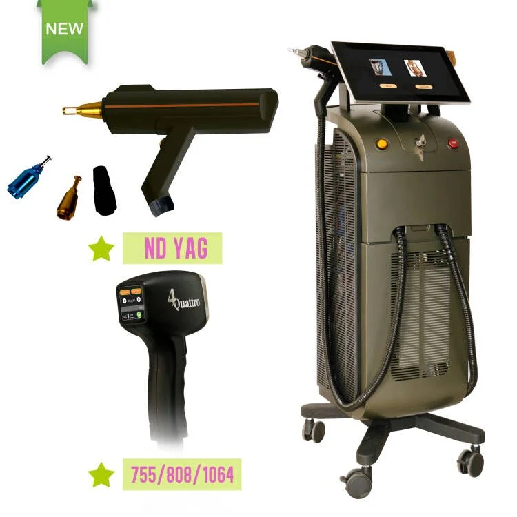 Km 2 in 1 Diode Laser Hair Removal Device YAG Laser Carbon Peeling Skin Tightening Equipment