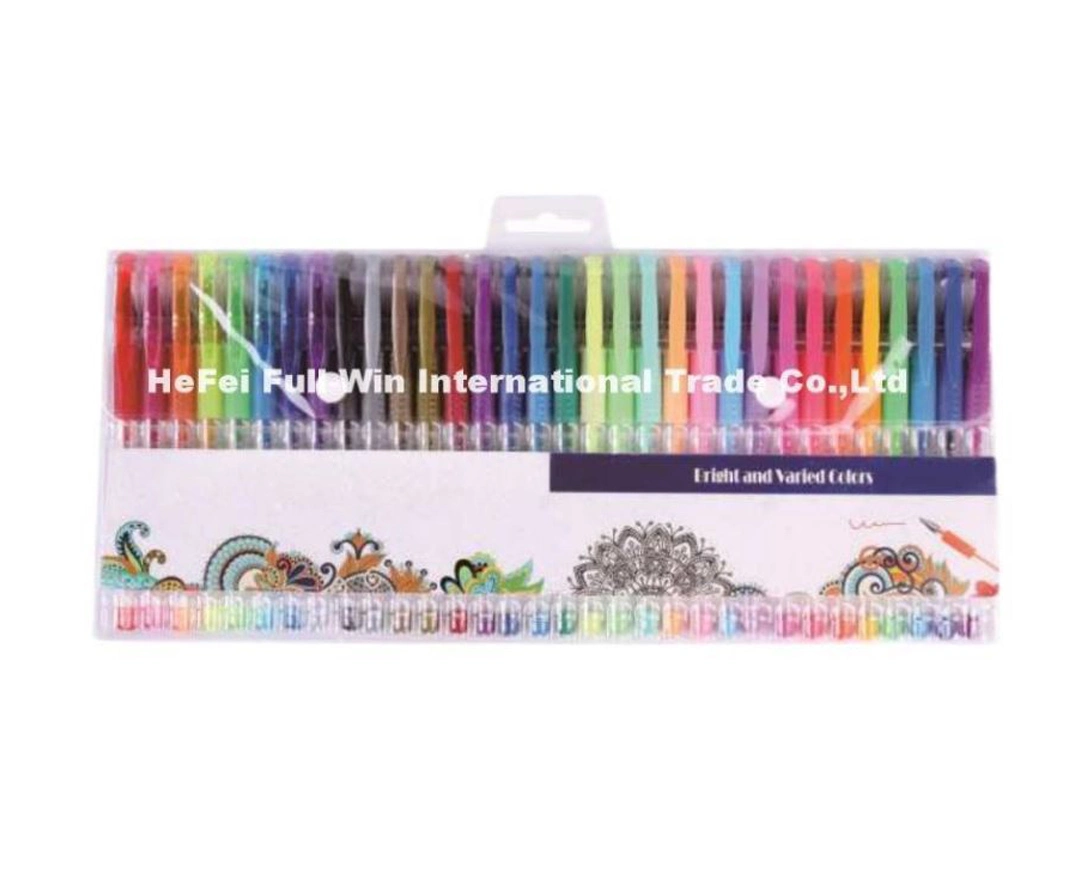 24 PCS Stationery Cheap Gel Pen Office School em PVC Saco com marcadores de canetas de desenho de várias cores não tóxico pintura por bricolage Definir
