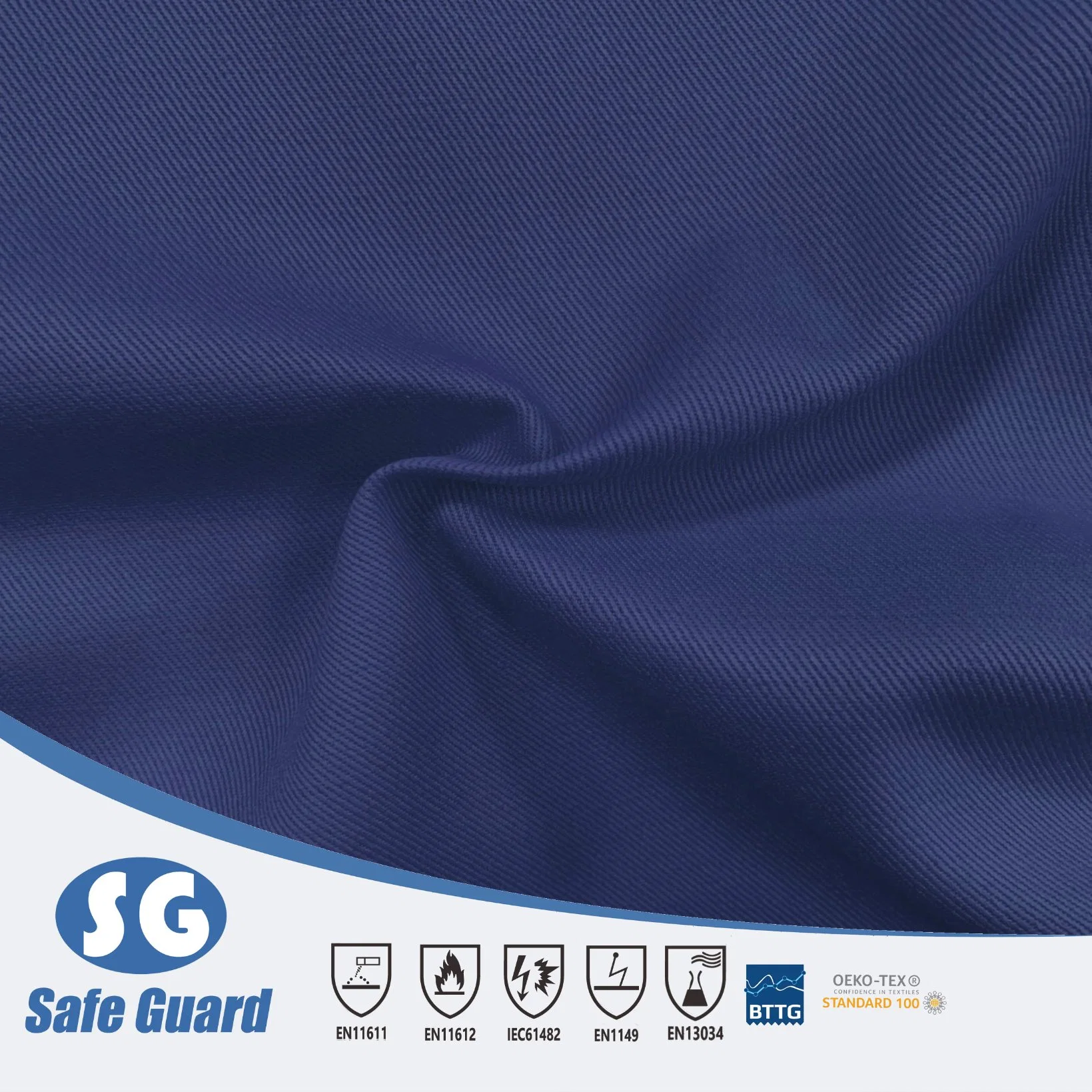 320gsm 99/1 algodón Anti-Static Anti-Fire Twarga Fabric para soldadura Ropa