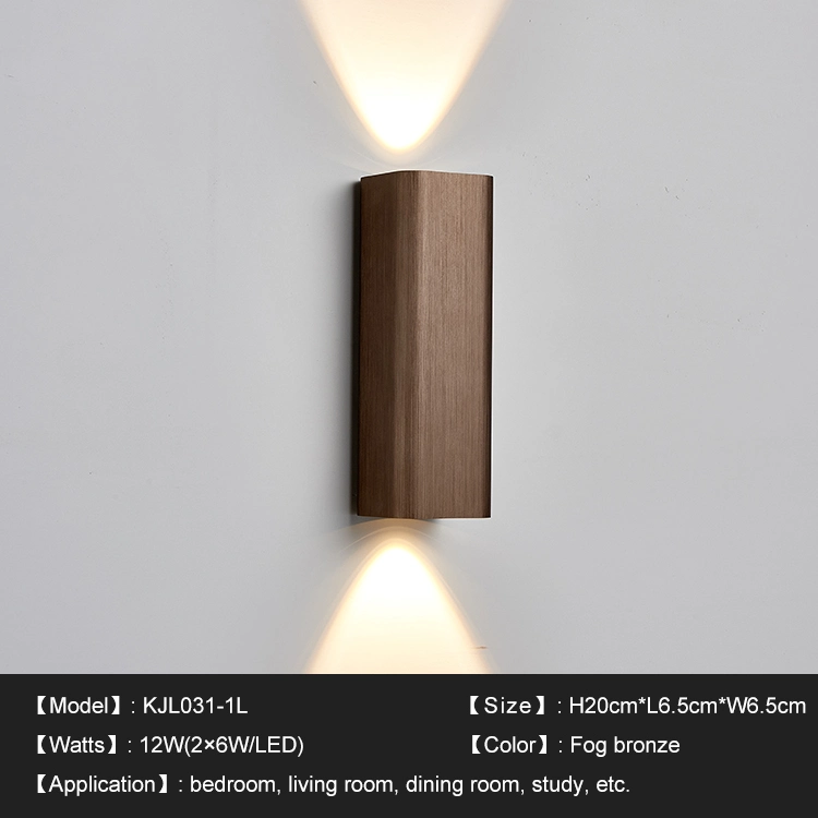 Gold Design Hotel Square Shape 12watt Wall Light LED Wall Lamps