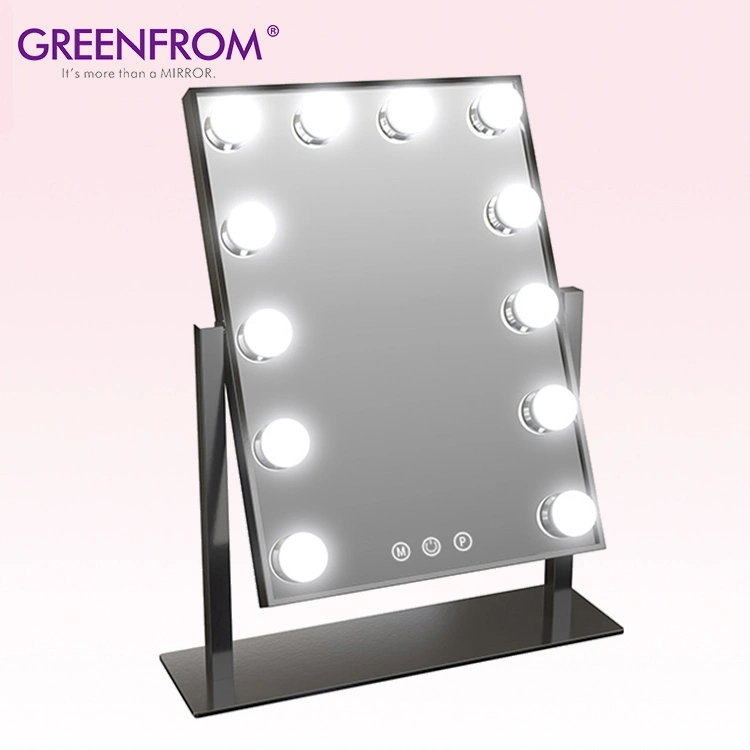 Greenfrom Proveedor 12 Bulbos LED iluminado espejo de tocador con Luz