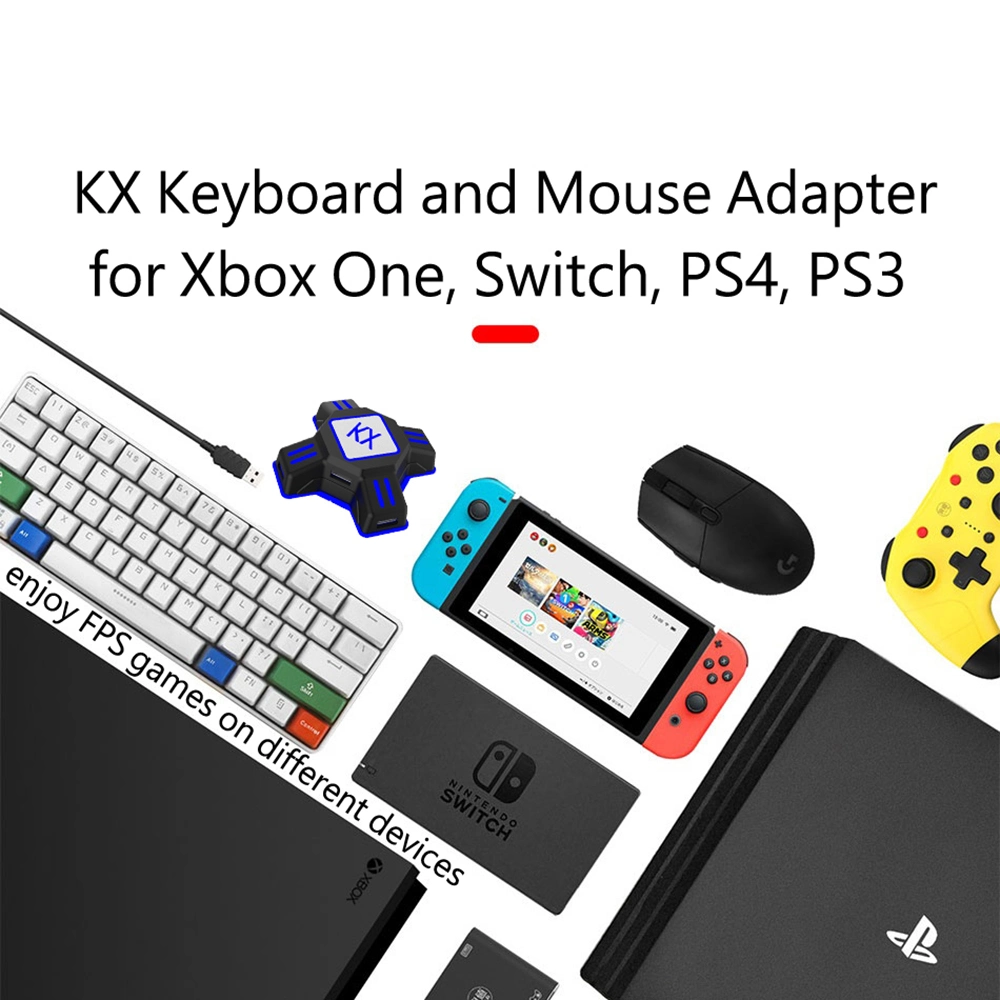 KX Conversion Box For Switch/Xbox/PS5/PS4/PS3 Game Handle Keyboard Mouse Controller Accessories USB Keyboard Keyboard Converter