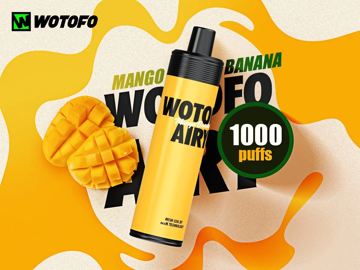 Wotofo Airy Shisha Pen Smoke Elf E cigarette Big Vapor 1000 Vipe jetable à barre de papier