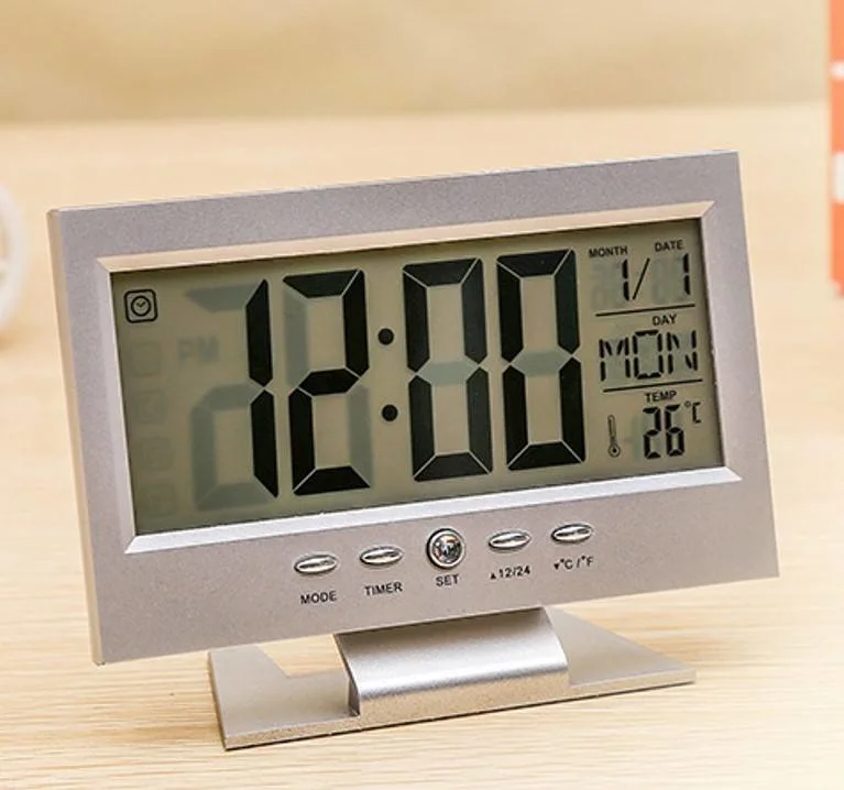 Jumbo LCD Digital Display LED luz nocturna Tabla electrónica Calendario perpetuo Reloj