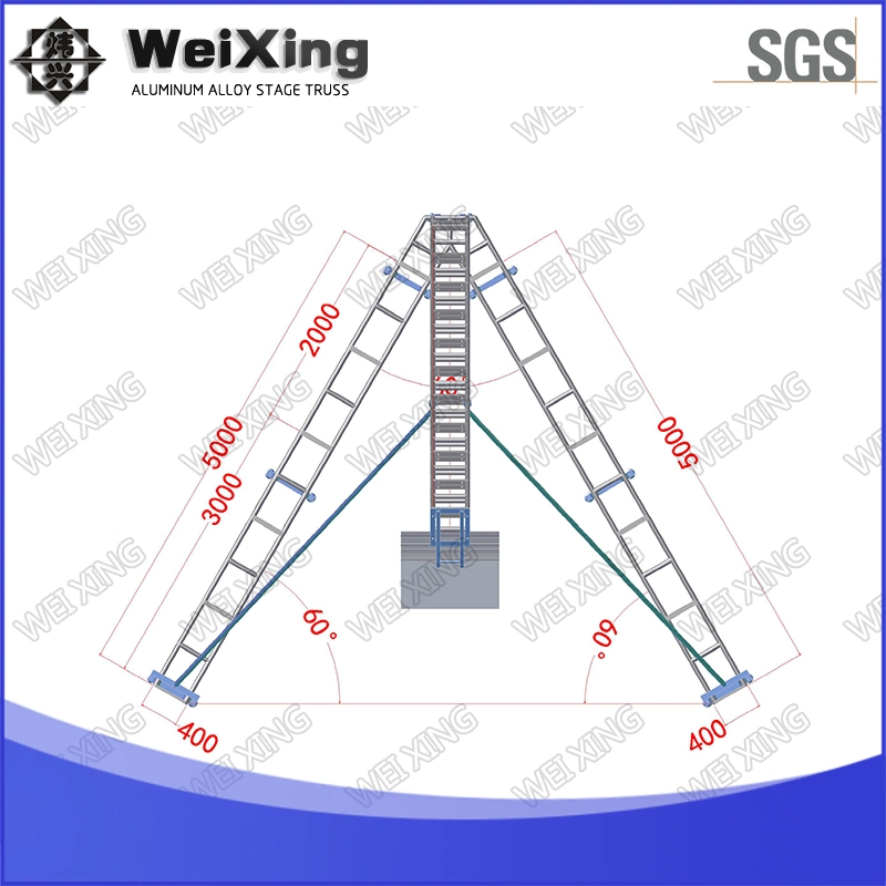 5X5m, Height 10m Speaker Layer Truss, Line Array Speaker Truss, Layer Truss Aluminum Concert Line Array Speaker Lighting Lift Stage Truss