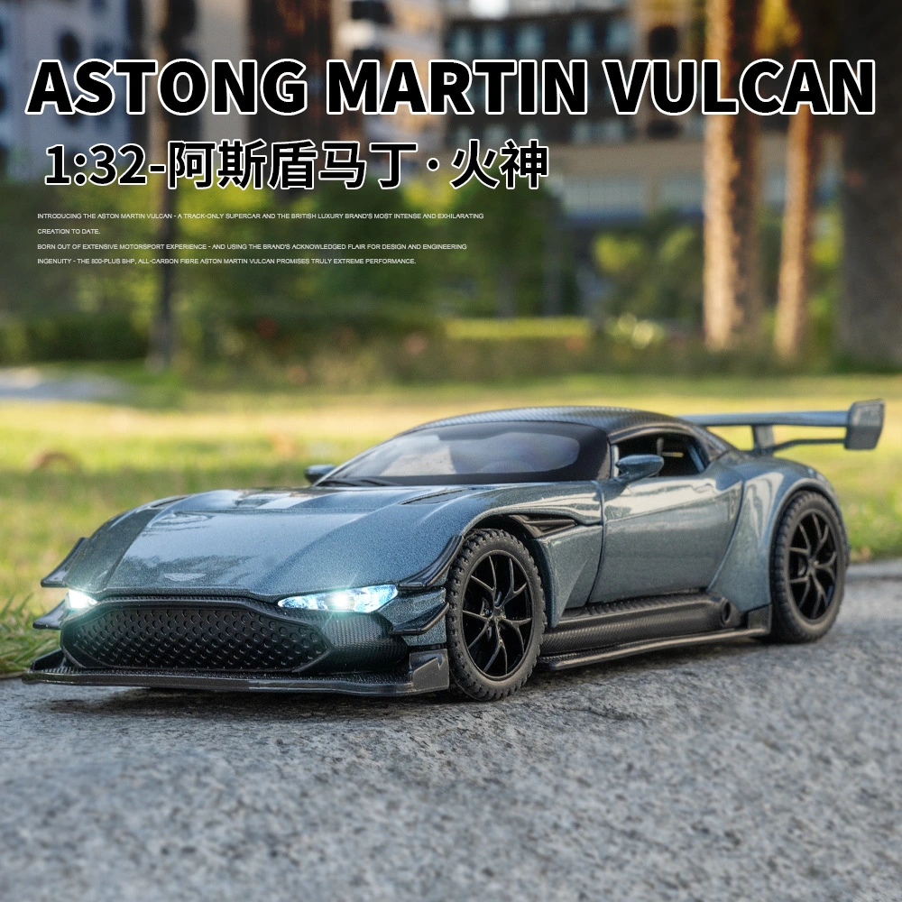 (Acrylic box) Simulation 1: 32 Martin Vulcan Alloy Racing Car Diecast Model Car