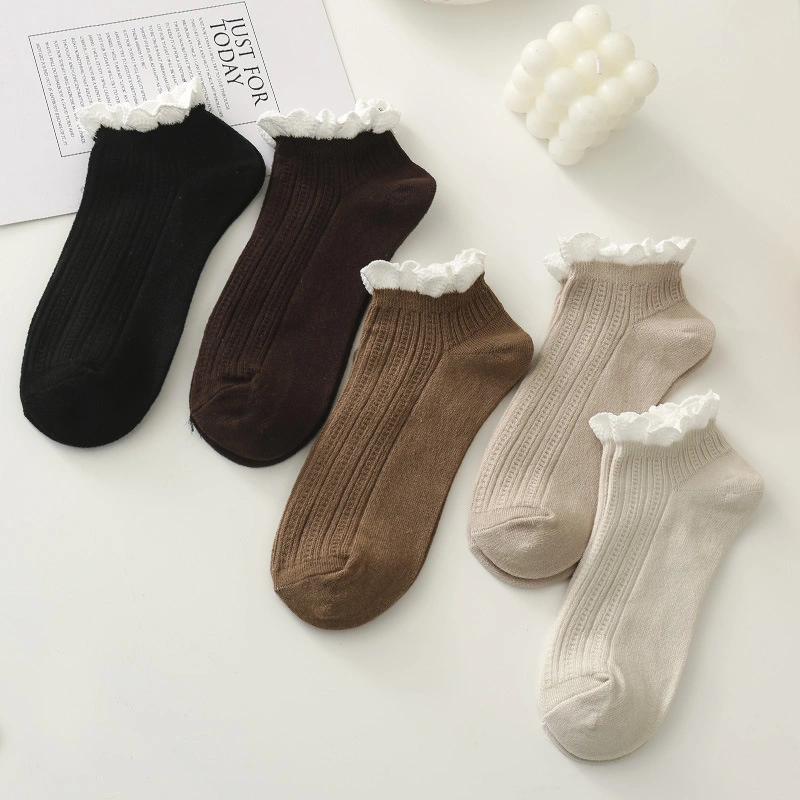 Breathable Soft Cotton Wholesale/Supplier Fashion Beauty Women Girls Ankle Socks