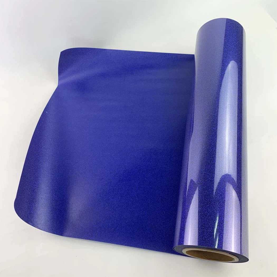 Korea Glitter Heat Transfer Film /Vinyl for T-Shirt Printing Cdg-25 Royal Blue