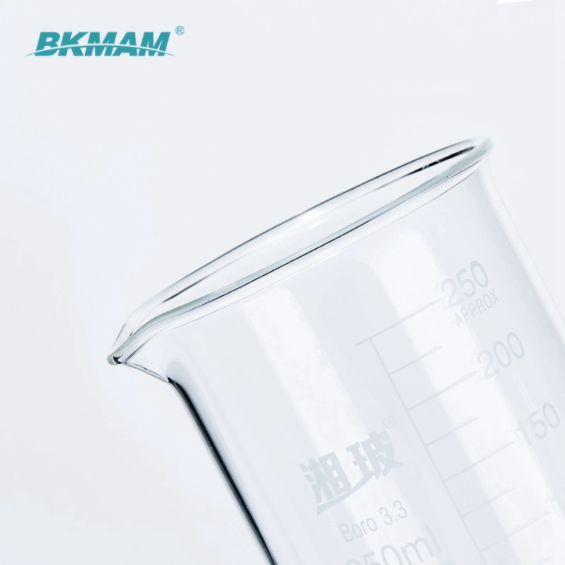 Lab Use Glass Measuring Beaker Borocilicate Cup with Spout 200ml