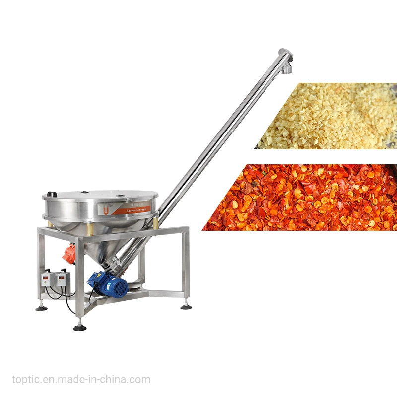 ODM/OEM Cocoa Powder Flour Powder Conveying 200L Hopper Volume Screw Conveyor