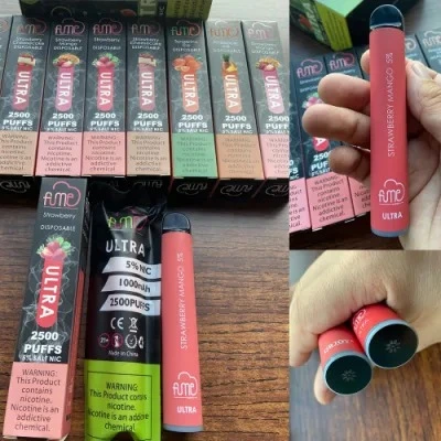 Hotte de extracção de gases Vapes descartável original de 5% Nicotin Ultra 2500 borlas para hottes Whoelsale Vapes preço de fábrica de cigarros Electrónicos