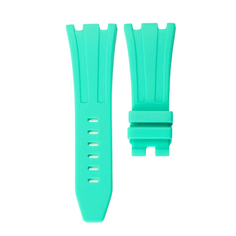 Customized Fluorescent Shiny Trendy Non-Slip Waterproof Silicone Strap with Breathable Holes