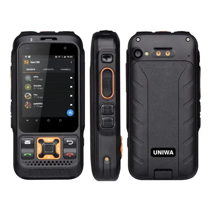 Walkie Talkie Uniwa F30s étanche radio bidirectionnelle double bande Téléphone portable Walkie-Talkie portable 4G LTE