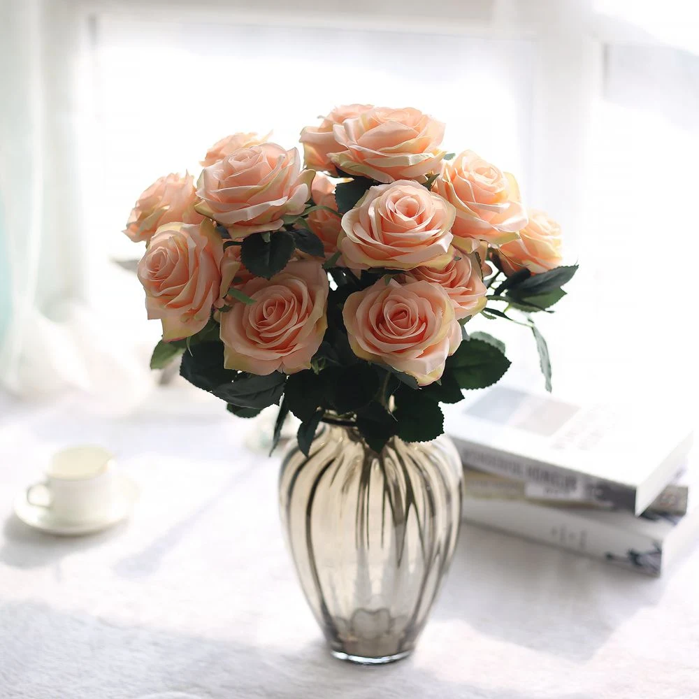 Wholesale/Suppliers 10 Rose Bouquets Home Decoration Plants Imitation Bouquet Flowers