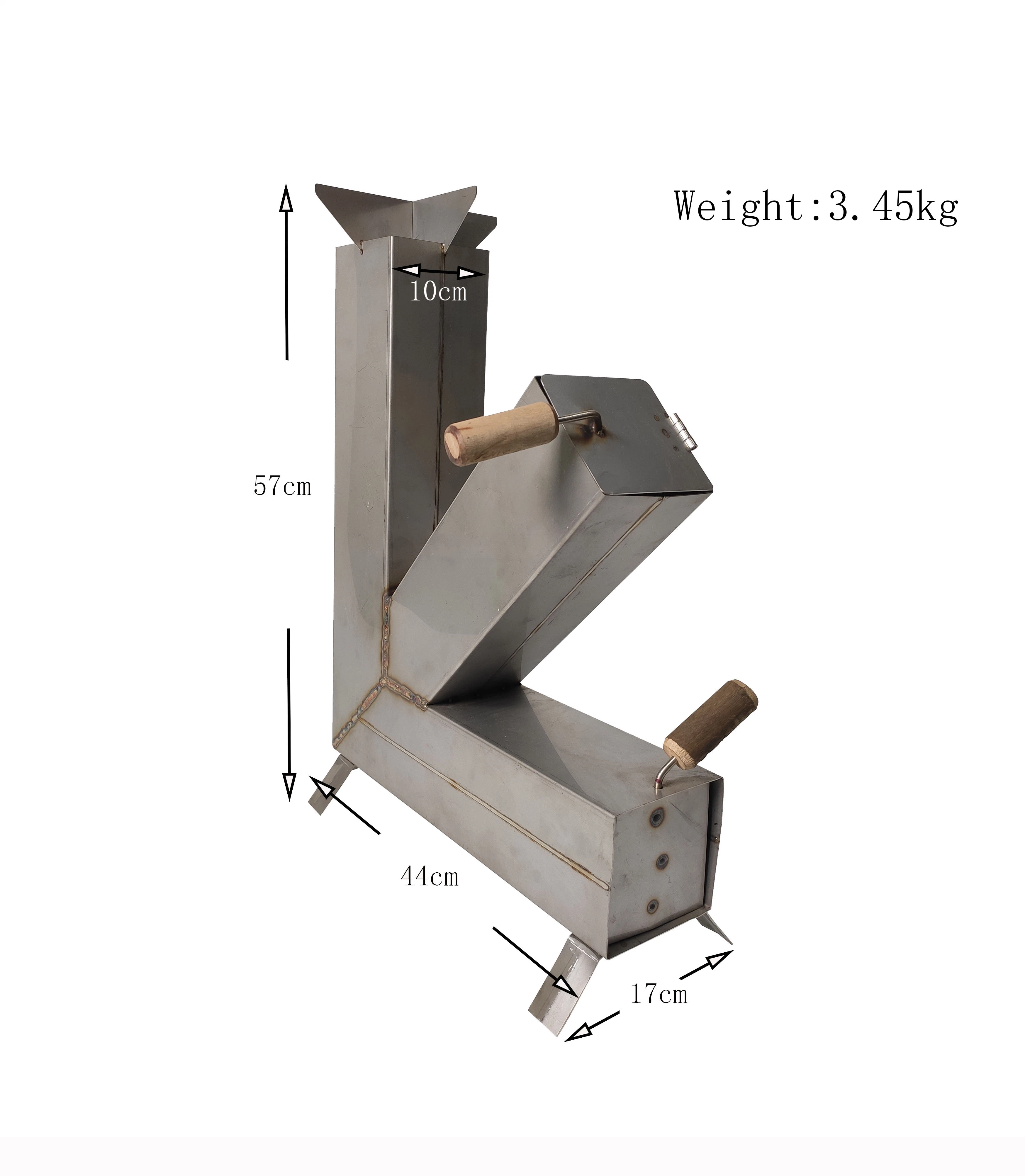 SUS 201 Outdoor Garden Heating and Cooking Rocket Stove