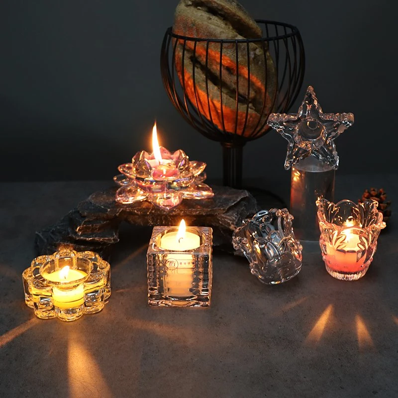 Cheap Clear Wedding Decoration Romantic Glass Candle Holder for Christmas House Party