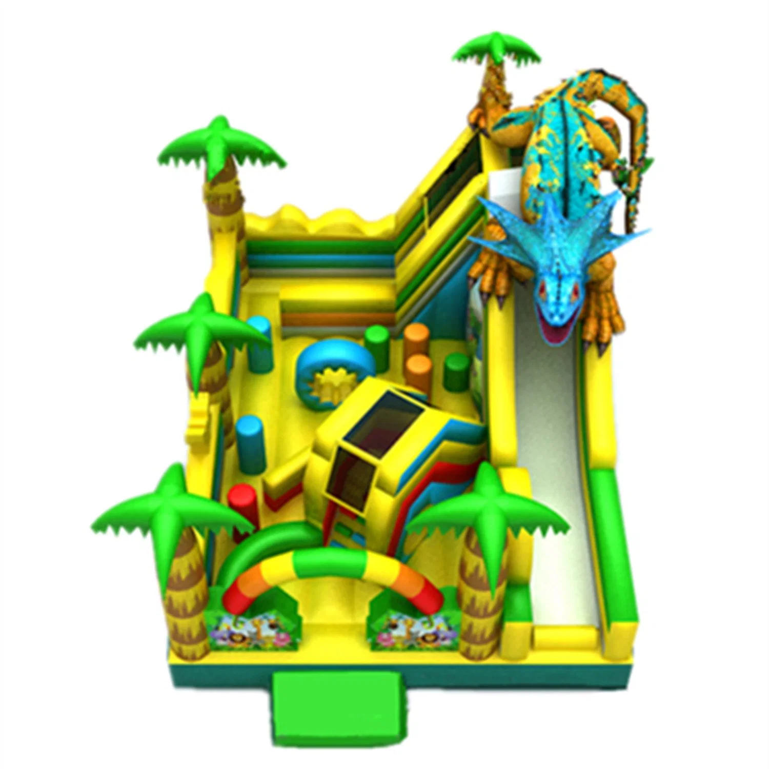 Equipamento de parque de diversões do Castelo Pneumático para crianças ao ar livre Slide Toy 51CB
