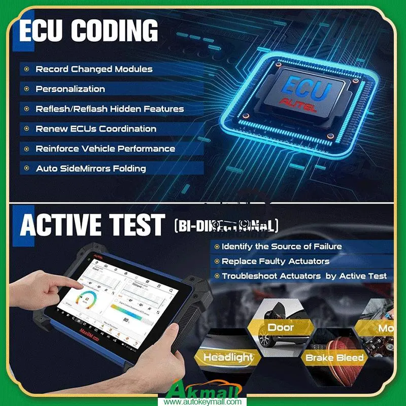 أداة تشخيص Autel Maxim Im608 PRO PCO Coding Scanner OBD2