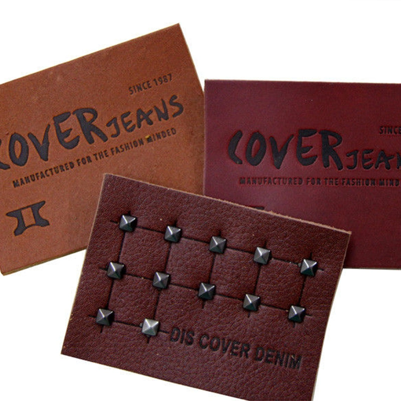 High quality/High cost performance  Promotional Reverser Embossed Leather Patch Label