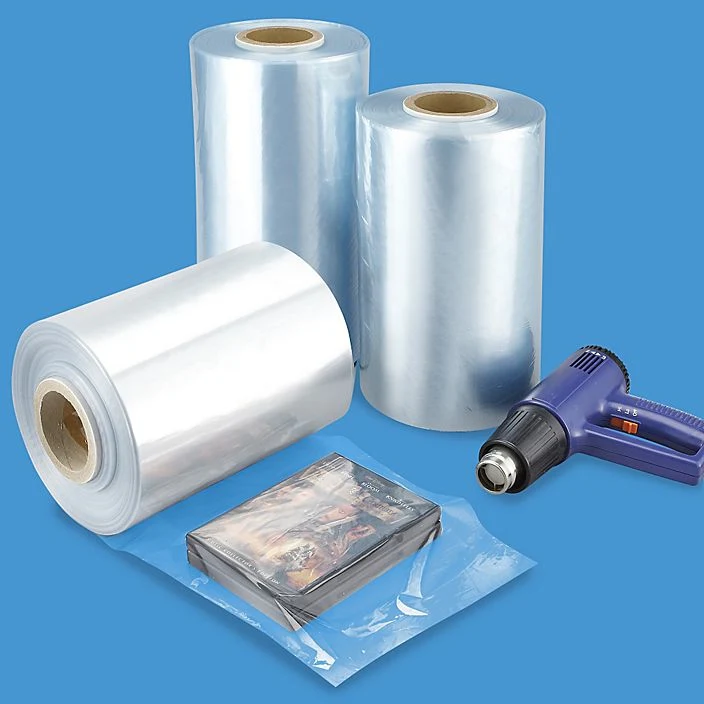 Food Grade Packaging Materials Clear Heat POF Plastic Shrink Roll Wrapping Film for Beverage Cola Water Beer Bottles Food Heat Shrinkable Packing Machine