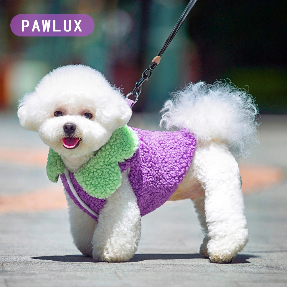 Nouvel automne et hiver chien Lotus Leaf dentelle chaude PET Vêtements Veste pour chiots vêtements pour chats